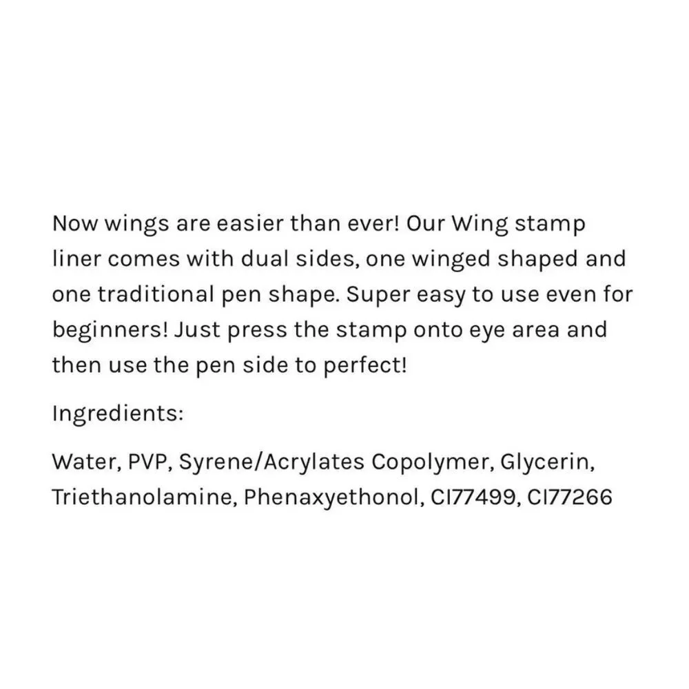 Jelliez Beauty Double-Sided Black Wing Stamp Eyeliner & Felt Tip Liner NIB
